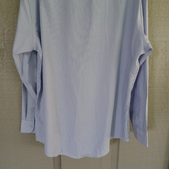 Nordstrom Print Cotton Blend Button Front Dress Shirt Size 17 (34-35) - Picture 7 of 11